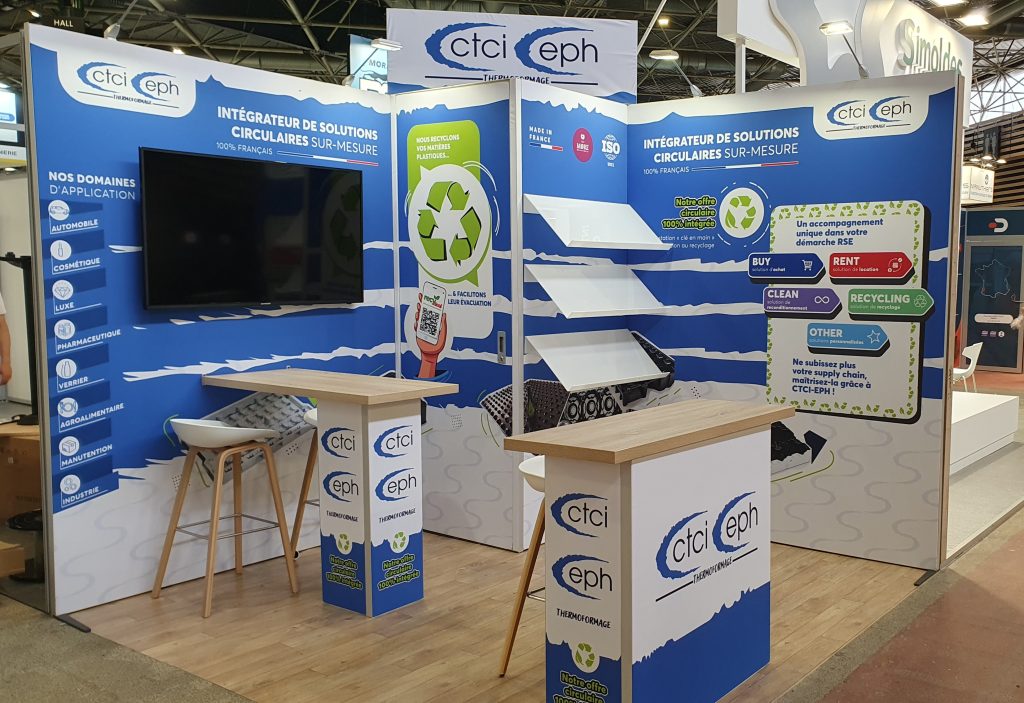 Stand réutilisable au salon FIP