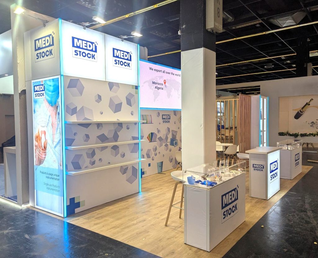 Stand Medistock sur l'IDS Cologne - réalisation Xcite Event